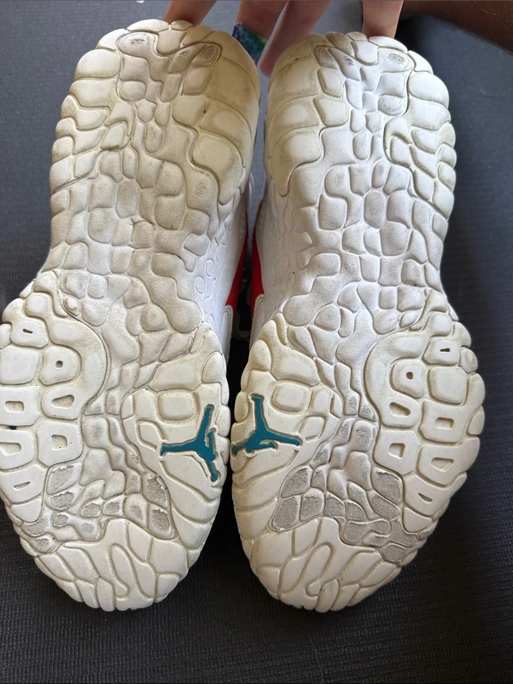 Jordan Kids Red and White Low-Top Sneakers